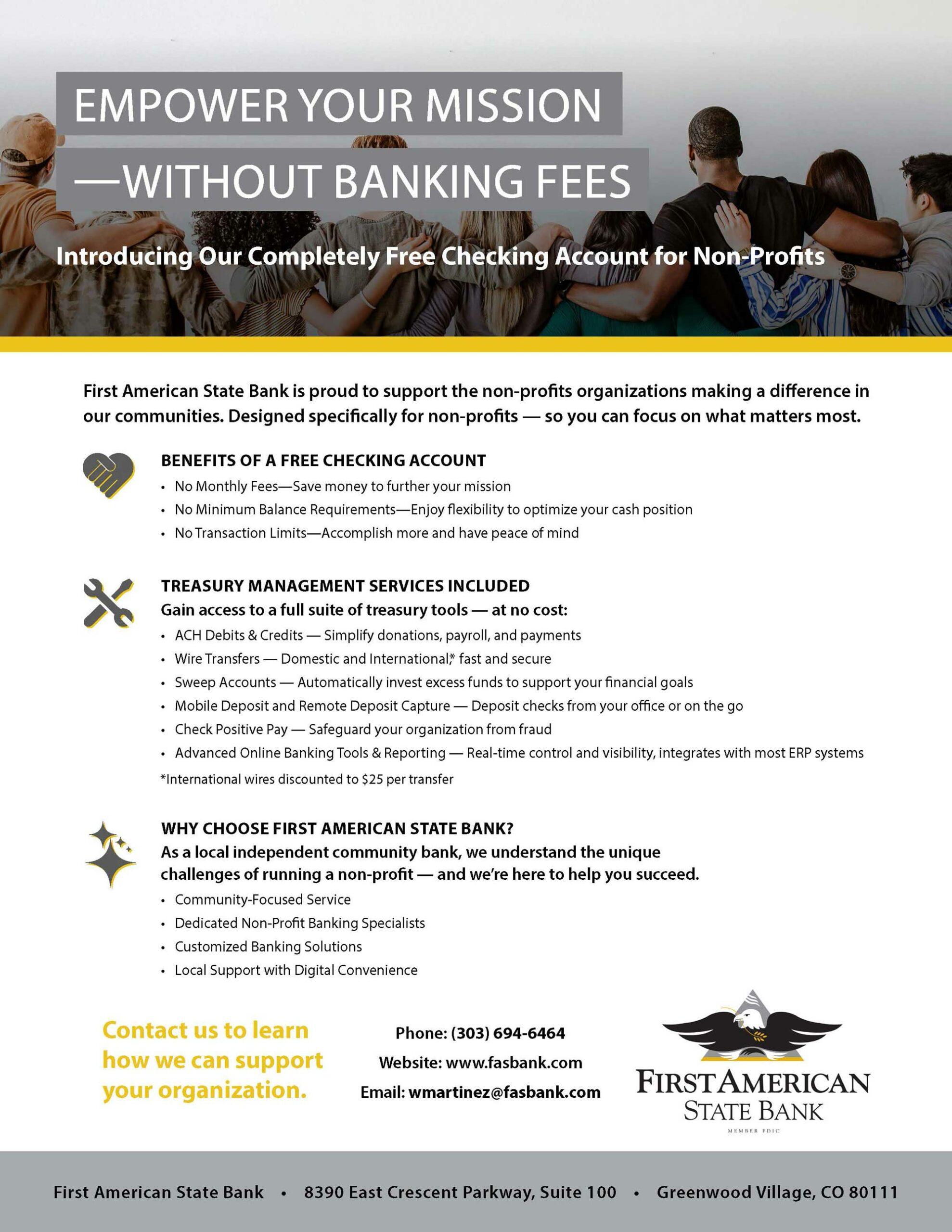 FASB-and-Non-Profits---Digital Empower Your Mission Without Banking Fees with First American State Bank